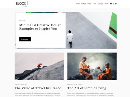 block aarambha free blog wordpress theme