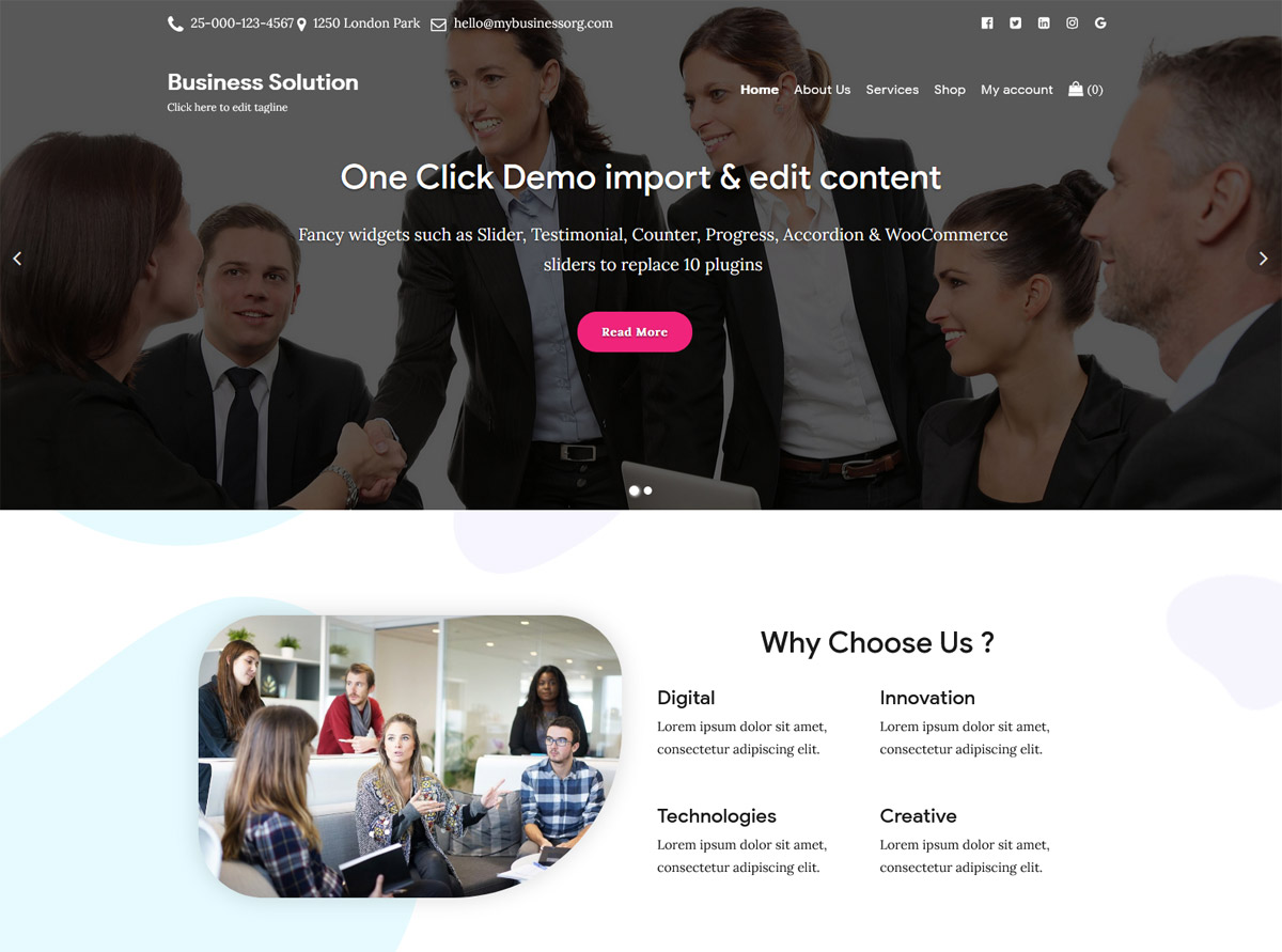 Free Business WordPress Themes