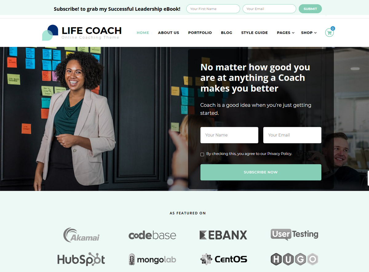 Free Life Health Coach WordPress Themes