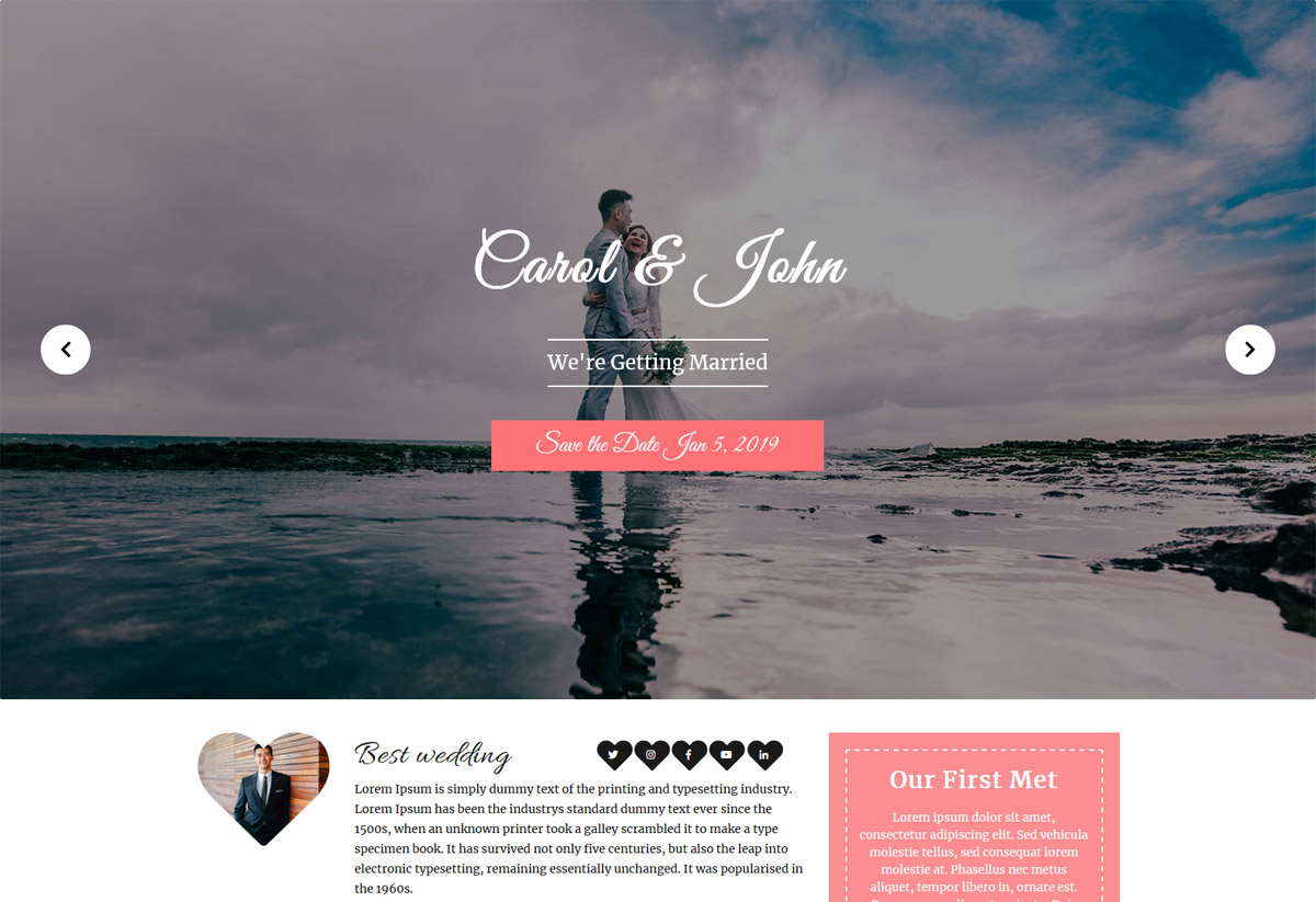 Free WordPress Wedding Themes