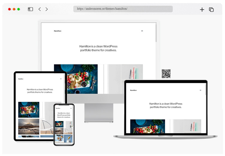 hamilton clean wordpress portfolio theme