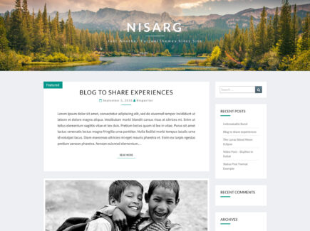 nisarg free responsive wordpress theme