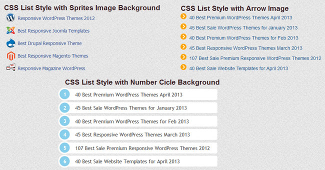 css list style pic